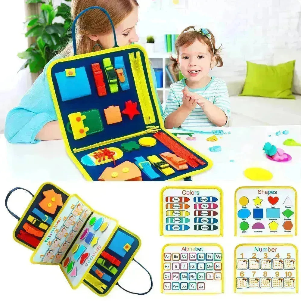 New Busy Book Children's Busy Board Dressing And Buttoning Learning Baby Early Education Preschool Sensory Learning Toy