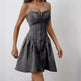 Chic Personality Street Splicing Sling Denim Mini Dress - EX-STOCK CANADA