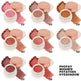 Collection of Phofay mashed potato eyeshadow pots in various shades on a white background.