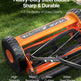 16' Manual Push Reel Lawn Mower 5-Blade Adjustable Height Grass Catcher 2 Wheels EX-STOCK Canada 