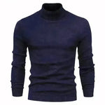Men's Plain Slim Pullover Polo Sweatshirt Turtleneck Sweater Winter Casual Tops Men - EX-STOCK CANADA
