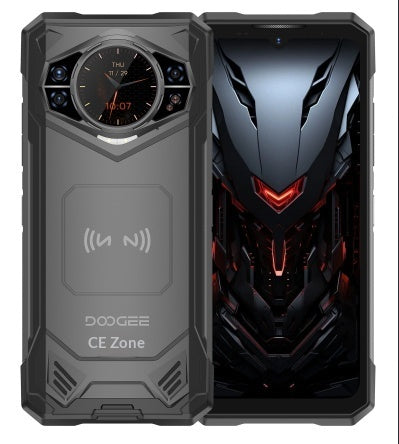 Doogee phone case with a futuristic design on a white background