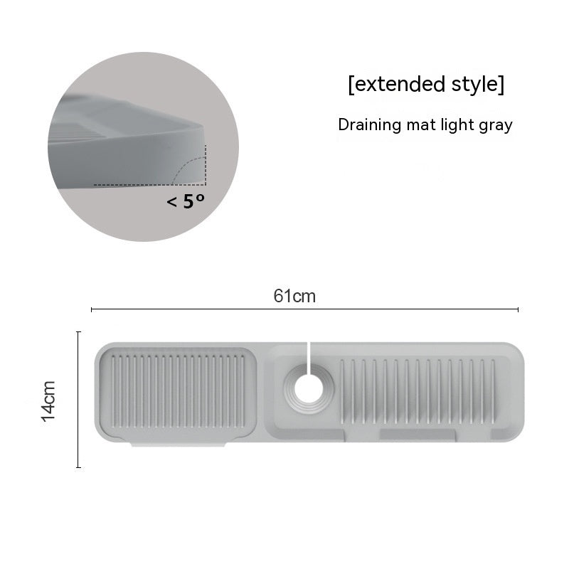 Silicone Faucet Splash Guard & Sink Drip Mat – Anti-Splash Drain Pad for Kitchen & Bathroom