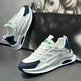 White Laceup Sneakers Fashion Breathable Mesh Flat Shoes Lightweight Versatile Casual Running Walking Shoes - EX-STOCK CANADA