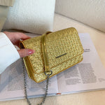 Luxury Women's Chain Embossed Square flap Shoulder Bag for women - EX-STOCK CANADA