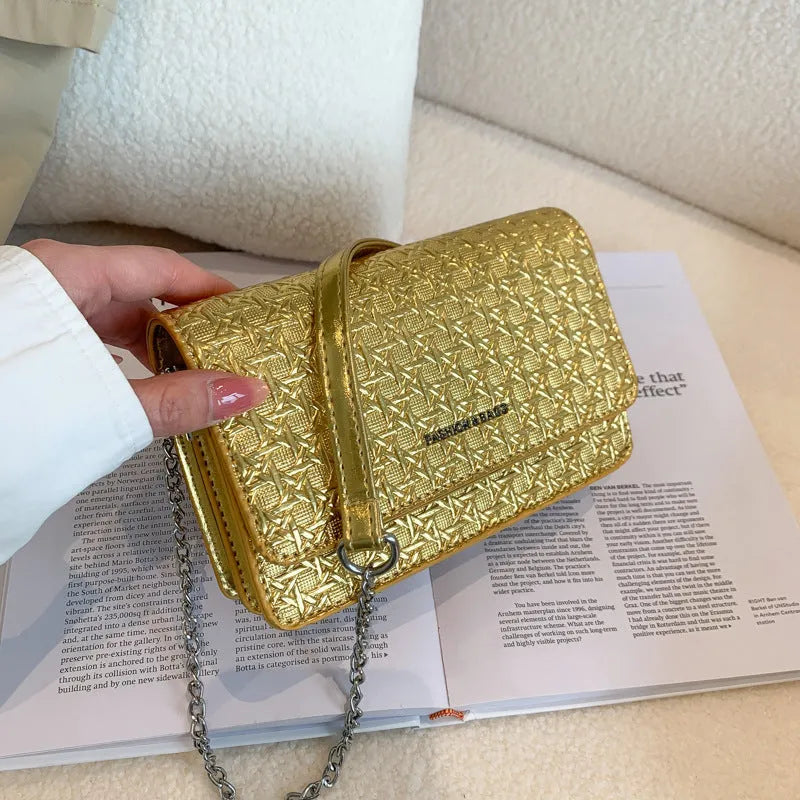 Luxury Women's Chain Embossed Square flap Shoulder Bag for women - EX-STOCK CANADA