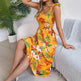 Flowers Print Suspender Corset Dress Ins Fashion Holiday Beach Long Dresses Summer Clothing For Women - EX-STOCK CANADA
