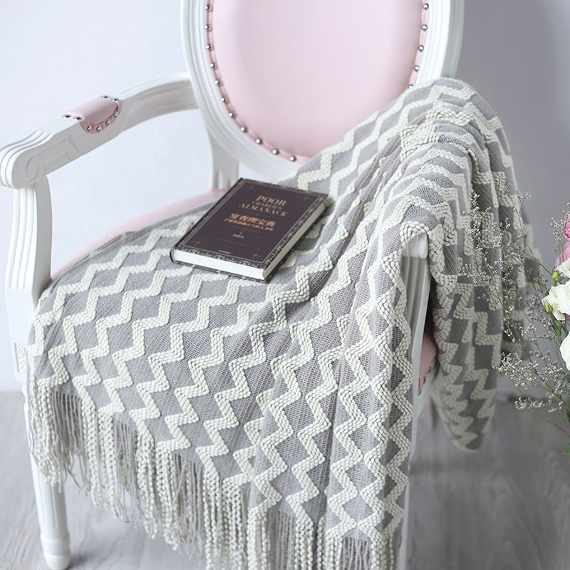 Knitted Wool Blanket Cashmere Blanket EX-STOCK Canada 