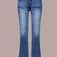 Women's Versatile And Fashionable Stretch Denim Bell Bottoms, Retro Street Style, Comfortable Embroidered Casual Jeans, Suitable For Daily Wear EX-STOCK Canada 