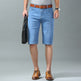 Men's Ice Silk Stretch Denim Shorts – Ultra-Thin Cooling Fit | Black, Blue, Light Blue | Sizes 28–40