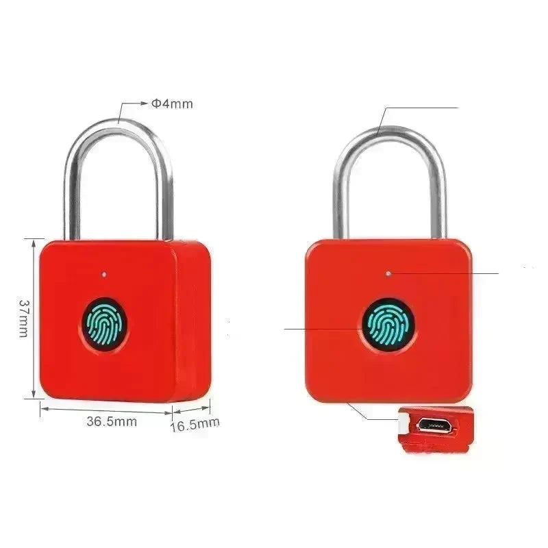 Smart Lock Fingerprint Digital  Door Padlock for Home Biometric Keyless Lock - EX-STOCK CANADA