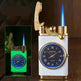 New Lighter With Electric Watch Rocker Arm Automatic Ignition Straight Blue Flame Lighter Creative Real Dial Inflatable Windproof Cigar Lighter Men's Watch Gift - EX-STOCK CANADA