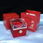 Rotating Soap Flower Rose Gift Box Creative Rotating Rose Jewelry Packaging Box Valentine's Day Gift For Women - EX-STOCK CANADA