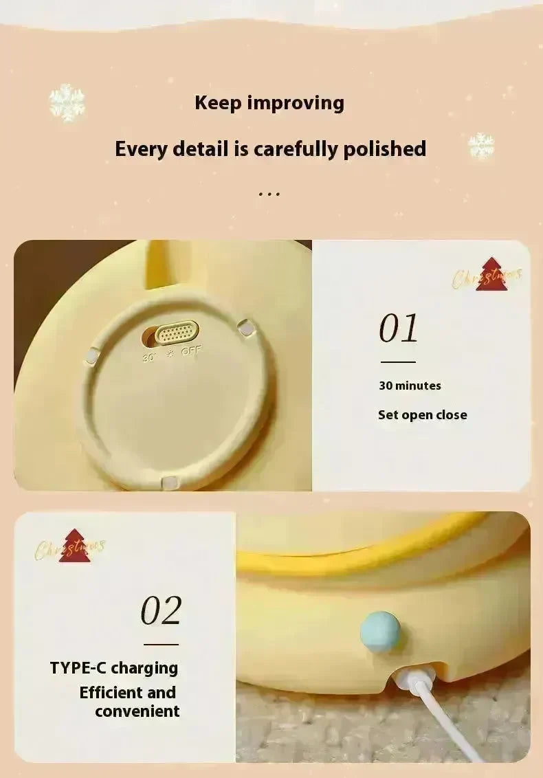 Silicone Christmas Tree Night Lights USB Rechargeable Cute Cartoon Kid Birthday Gifts - EX-STOCK CANADA