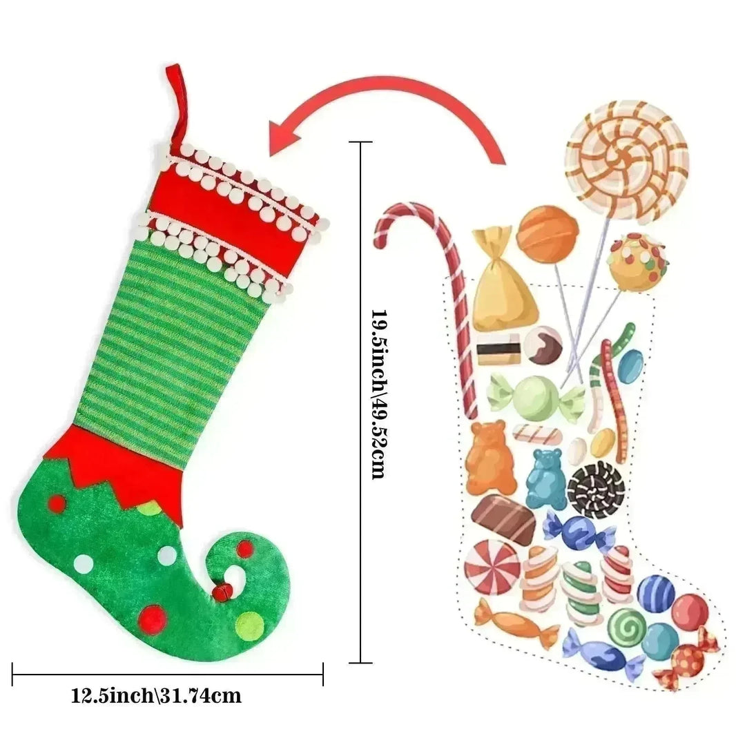Fashion Simple Christmas Stockings Christmas Elf Decoration - EX-STOCK CANADA
