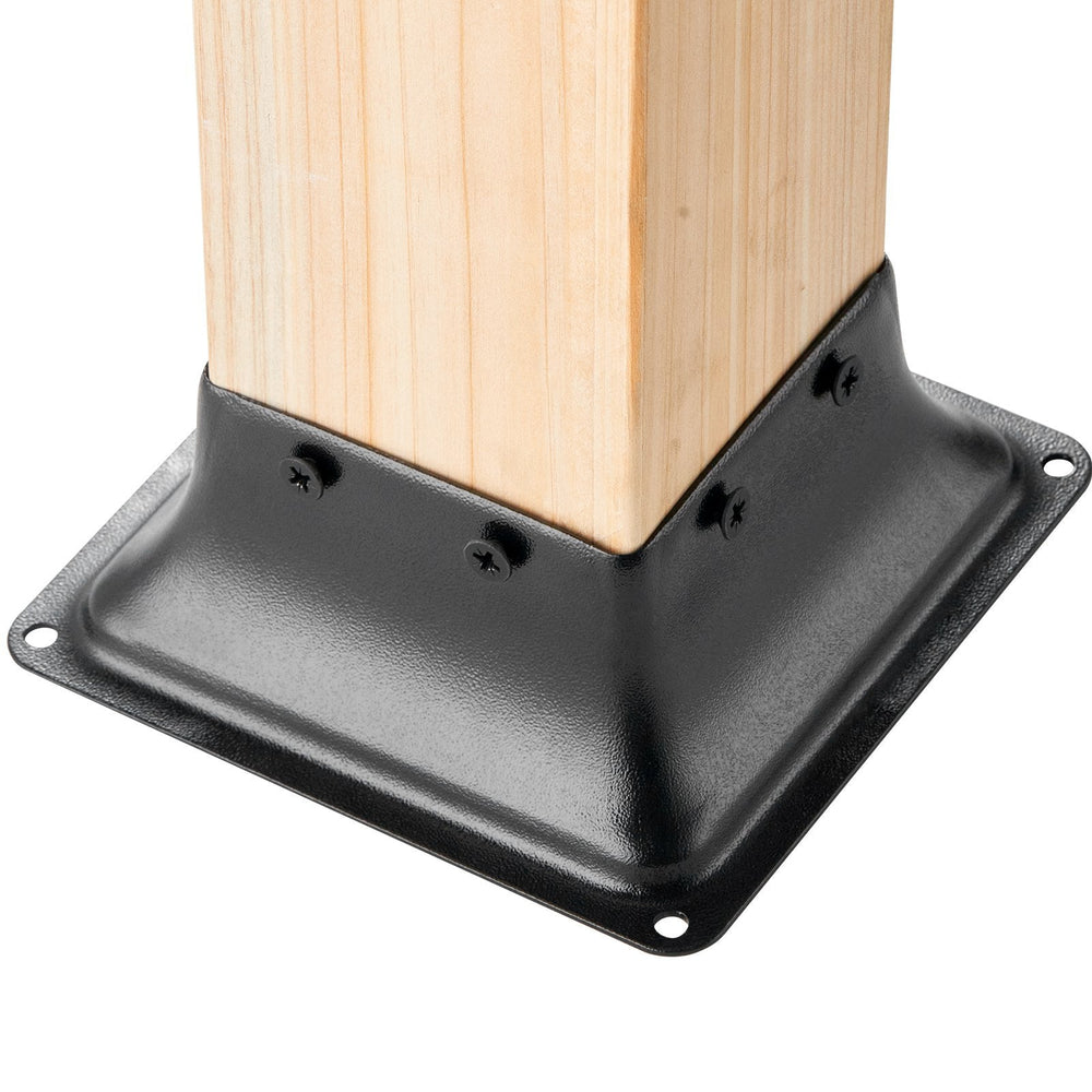 4x4 Post Base 20Pcs, Internal 3.6x3.6 Heavy Duty Powder-Coated Steel Post Bracket Fit For Standard Wood Post Anchor, Decking Post Base For Deck Porch Handrail Railing Support EX-STOCK