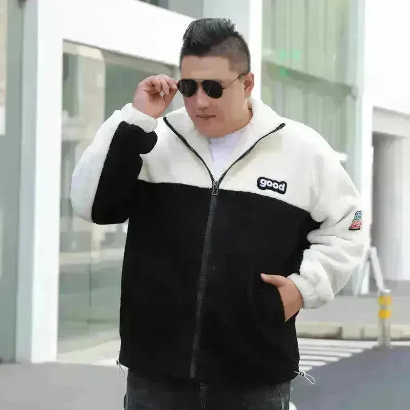 Autumn Winter wool Fleece-lined Thickening Zip up Cardigan Coat for men - EX-STOCK CANADA