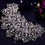 Luxury and Elegant Bridal Flower Rhinestone Headband Fashion Accessories set - EX-STOCK CANADA