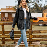 Versatile Slimming Retro Classic Loose Denim Casual Jacket Top For Women EX-STOCK Canada 
