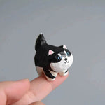 Creative Decorative Hand carved wooden Cat Trinkets Ornaments - EX-STOCK Canada