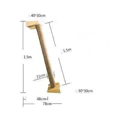 Solid Wood Large Cat Climbing Frame Cat Litter Cat Tree One Cat Shelf - EX-STOCK CANADA