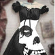 Halloween 3D Skull Print Women's Short Sleeve A- Line Skirt EX-STOCK