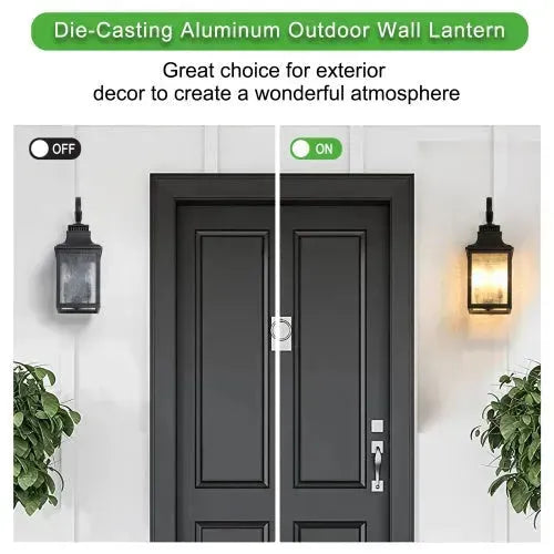 Large Outdoor Glass Wall Light Supports Many Types Of Bulbs -2 Packs - EX-STOCK CANADA