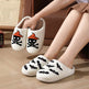 Halloween Skull Rose Slippers Winter Warm Indoor Floor Bedroom Home Slipper For Women EX-STOCK