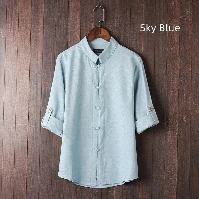 Men's Linen Vintage Plus Size Shirt - EX-STOCK CANADA