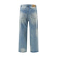 American Retro Wash Gradient Spray Painting Denim Trousers Men Jeans - EX-STOCK CANADA