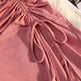 Women's drawstring Side Slit Pleated Hip Midi Skirt - EX-STOCK CANADA