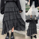 High Waist Layered Cake Skirt Irregular  MIDI Long skirt - EX-STOCK CANADA