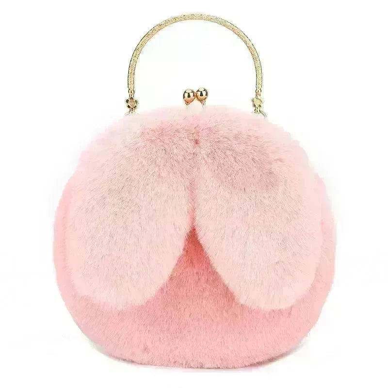 Baby Girl Fashion chain ear plush handbag - EX-STOCK CANADA