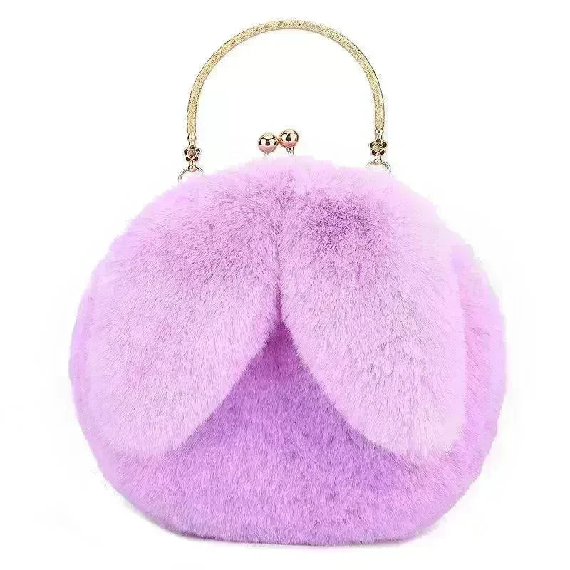 Baby Girl Fashion chain ear plush handbag - EX-STOCK CANADA