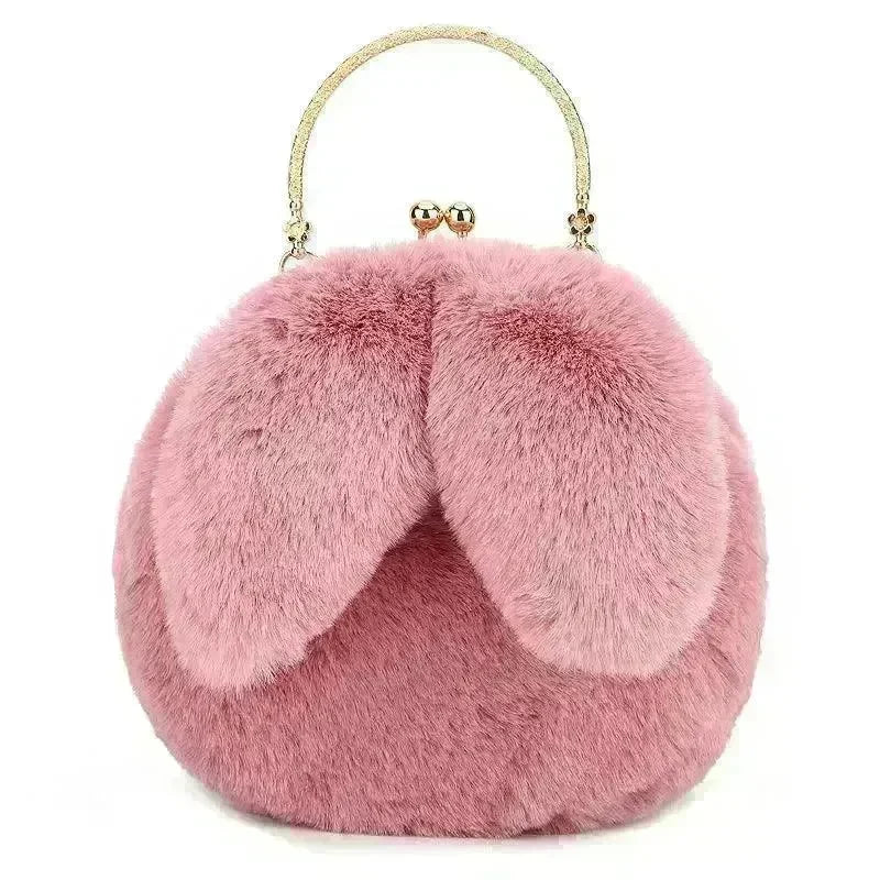 Baby Girl Fashion chain ear plush handbag - EX-STOCK CANADA