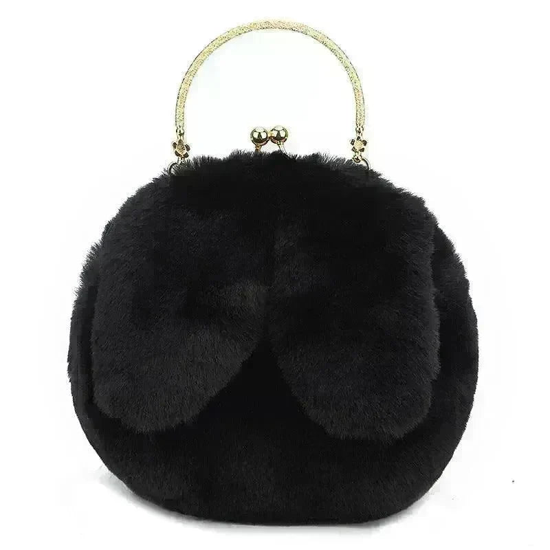 Baby Girl Fashion chain ear plush handbag - EX-STOCK CANADA