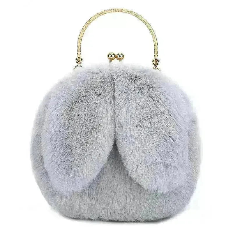 Baby Girl Fashion chain ear plush handbag - EX-STOCK CANADA