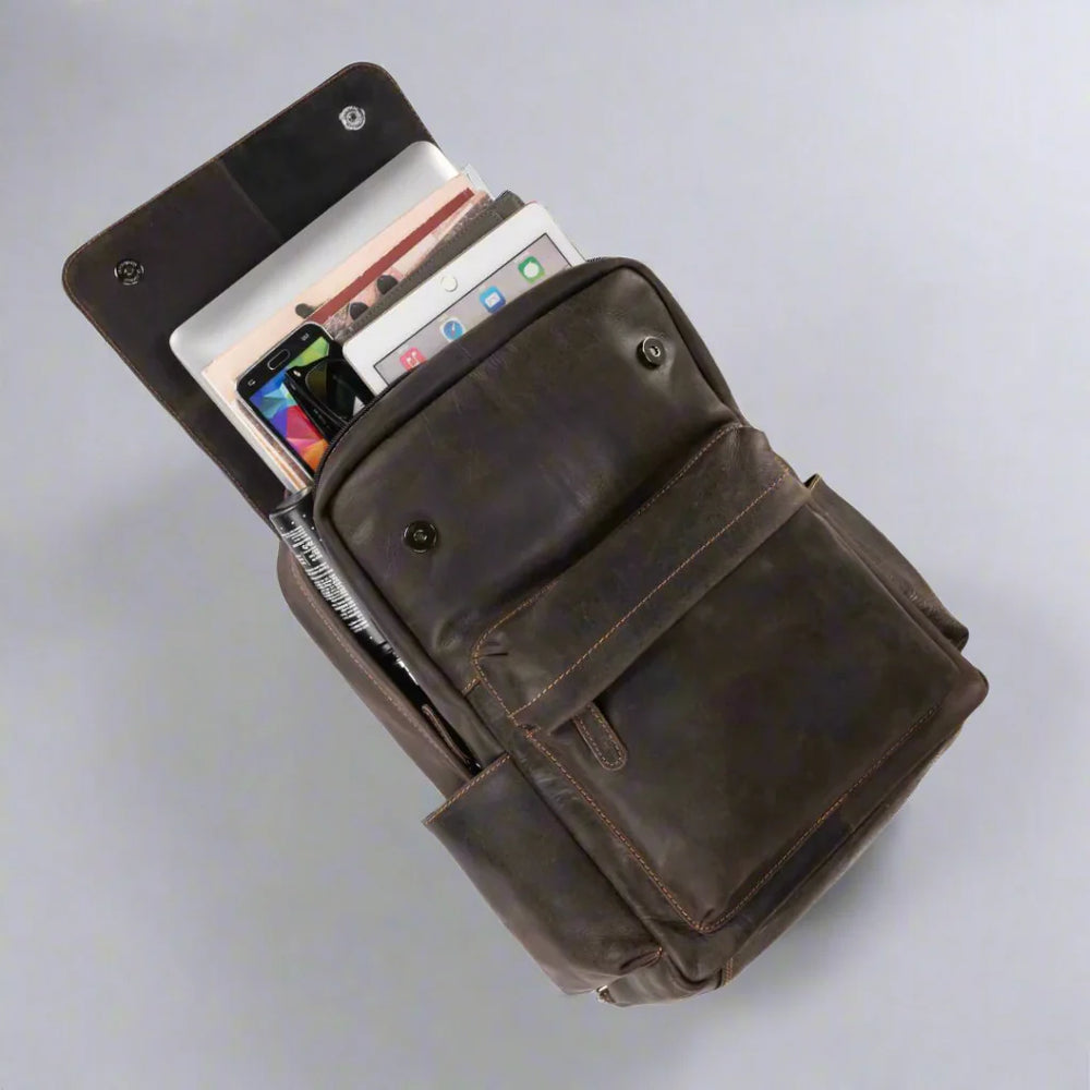 حقيبة ظهر جلدية عتيقة من جرينوود لأجهزة اللابتوبEX-STOCK Canada 