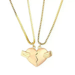 Collar de amor por imán creativo 2 PPC Collar de forma rompecedente Joyas personalizadas para hombres y mujeres para el Día de San Valentín