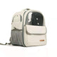 Pet carrier backpack with transparent front on a white background