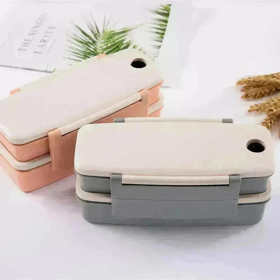Bamboo fiber lunch box double-layered lunch box tableware set - EX-STOCK CANADA