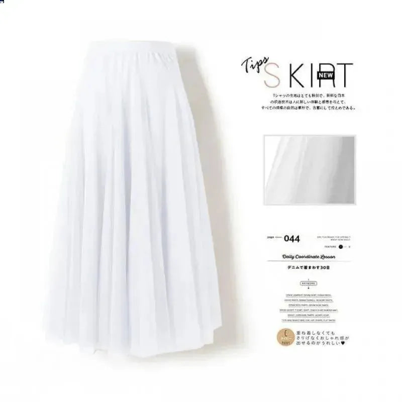 Pleated Mesh Midi Skirt – Women's Prairie Swing Skirt - EX-STOCK CANADA