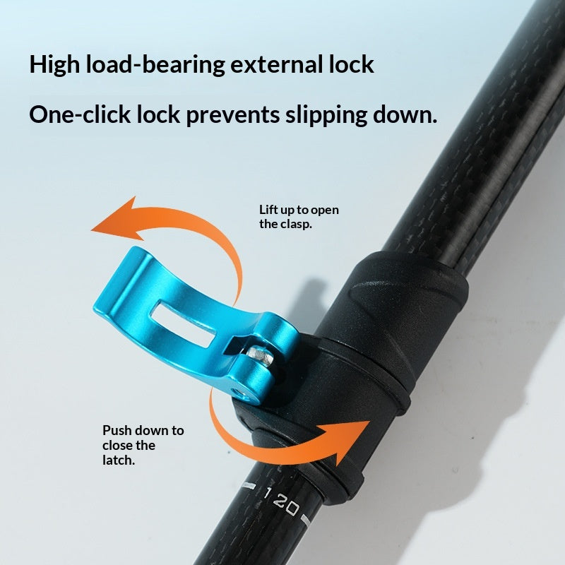 Carbon Fibre Trekking Pole – Blue/Red, 110–130 cm