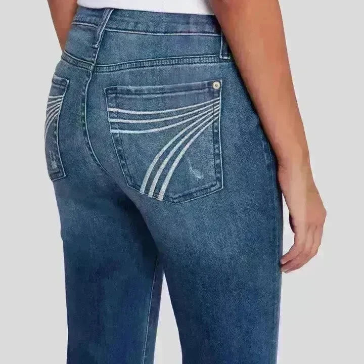 Retro Hip Lifting Stretch Bootcut Jeans Pants women - EX-STOCK CANADA
