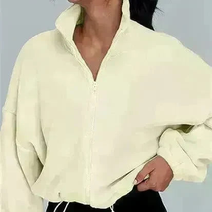 Women's Polar Fleece Sports Velvet Stand Collar Zipper Jacket - EX-STOCK CANADA