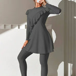 Bañador musulmán de manga larga Vestido de baño largo Bañador largo Conjunto de dos piezas - EX-STOCK Canada