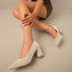 Women's Chunky Heel Pumps 2025 New Korean Style Simple Fashion Shoes Pointed Toe High Heels 