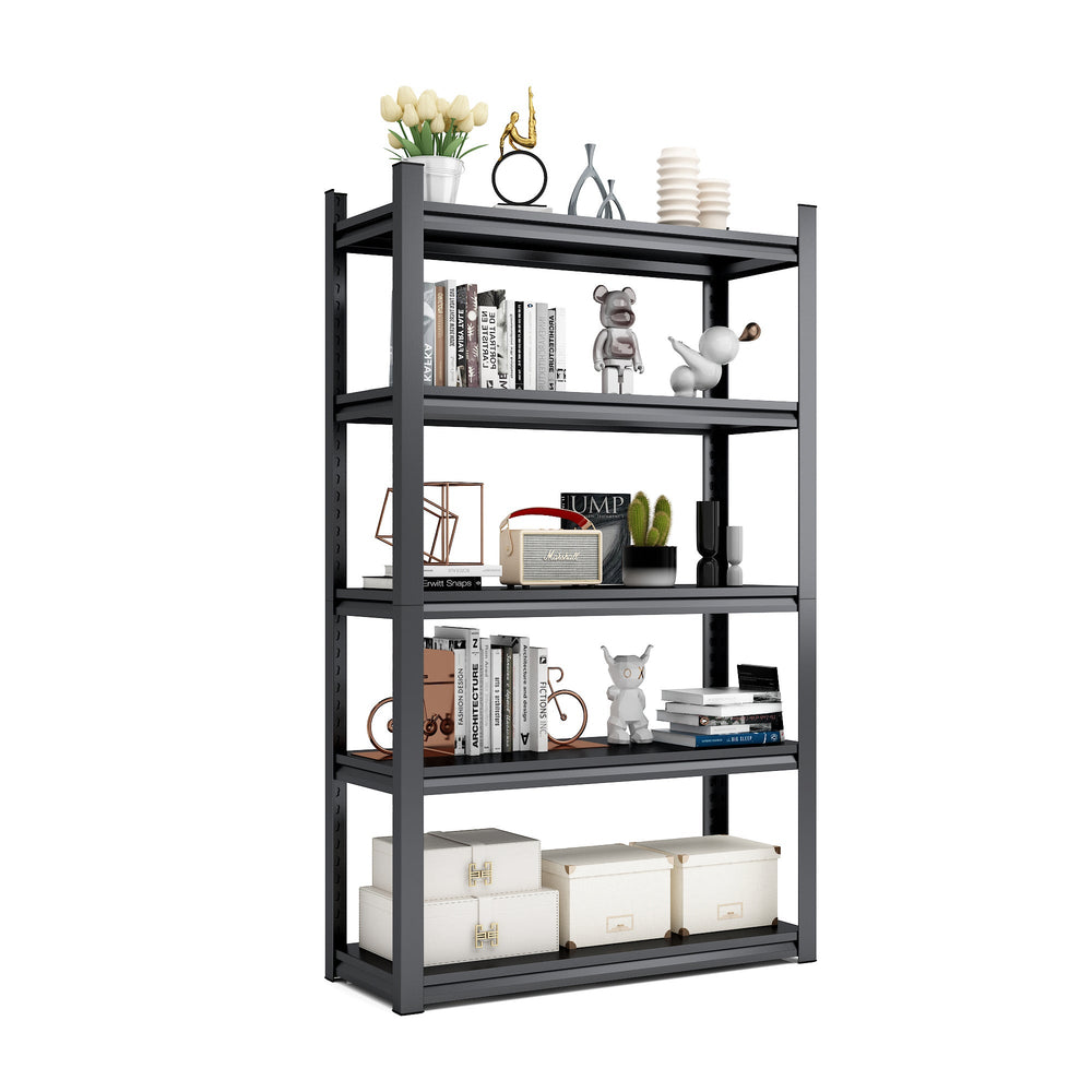 Tier Metal Shelves For Storage Garage Shelving 2000LBS Heavy Duty Storage Shelves Adjustable Garage Shelf Industrial Shelving Unit Storage Utility Rack,Black EX-STOCK