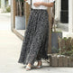 Leopard print High Waist Chiffon Maxi Skirt for women - EX-STOCK CANADA