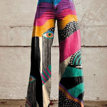 Horn Simulation Denim Trousers Loose Pants For Women 